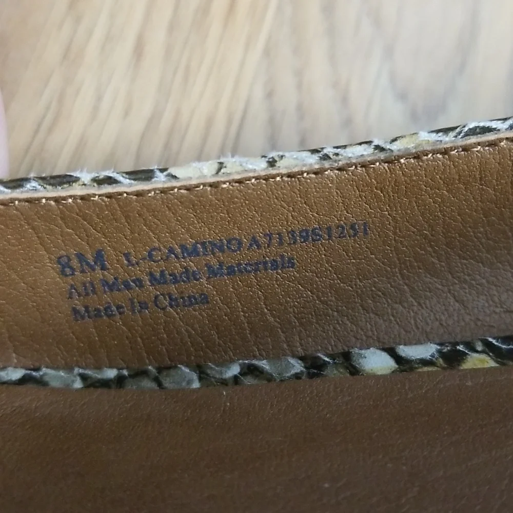Franco Sarto Camino Espadrilles Snakeskin Heels